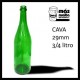 Botellas Verde, espumoso 0,75 -uso aliment-