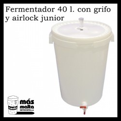 Cubo Fermentador 40 litros con grifo + Airlock junior